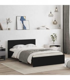 vidaXL Bed Frame without Mattress Black 135x190 cm