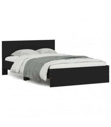 vidaXL Bed Frame without Mattress Black 135x190 cm