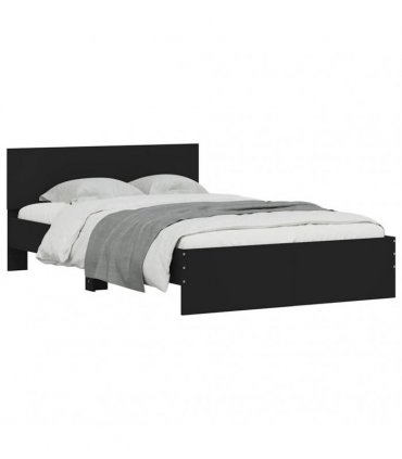 vidaXL Bed Frame without Mattress Black 135x190 cm