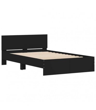 vidaXL Bed Frame without Mattress Black 135x190 cm