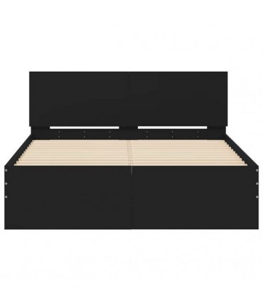 vidaXL Bed Frame without Mattress Black 135x190 cm