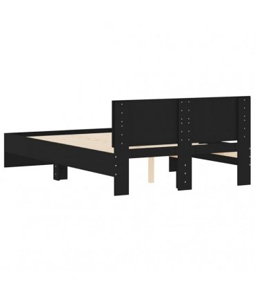 vidaXL Bed Frame without Mattress Black 135x190 cm
