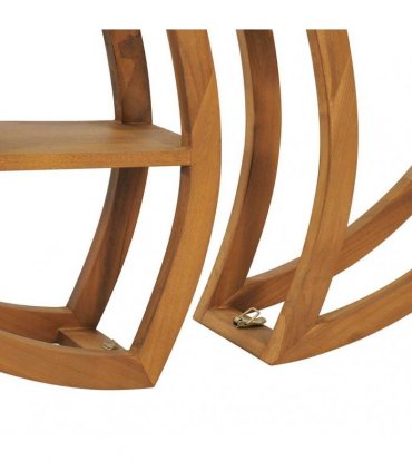 vidaXL Yin Yang Wall Shelf 100x20x100 cm Solid Teak Wood