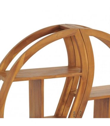 vidaXL Yin Yang Wall Shelf 100x20x100 cm Solid Teak Wood