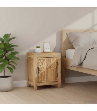 vidaXL Bedside Cabinet 40x30x50 cm Solid Mango Wood