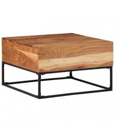 vidaXL Coffee Table 68x68x41 cm Solid Acacia Wood