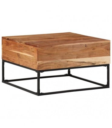 vidaXL Coffee Table 68x68x41 cm Solid Acacia Wood