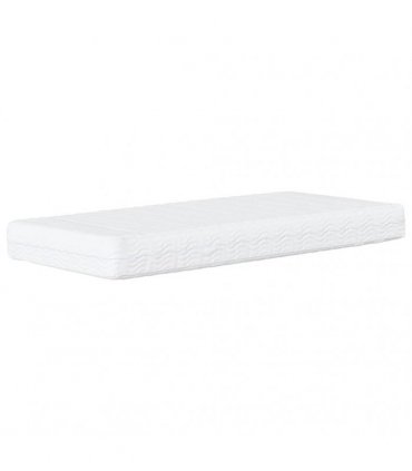 vidaXL Bed with Mattress "Hvar" Black and White 90x190 cm Faux Leather