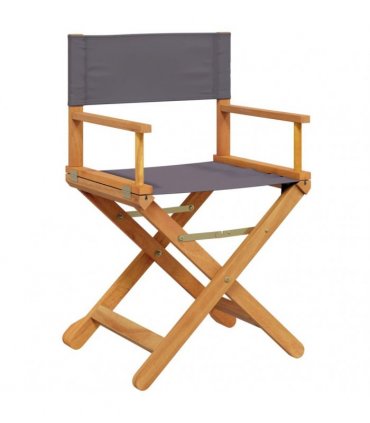 vidaXL 4 Piece Folding Chairs Dark Grey Fabric