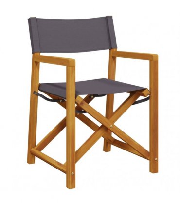 vidaXL 4 Piece Folding Chairs Dark Grey Fabric