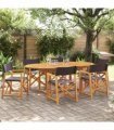 vidaXL 6 Piece Folding Chairs Dark Grey Fabric