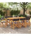 vidaXL 8 Piece Folding Chairs Dark Grey Fabric
