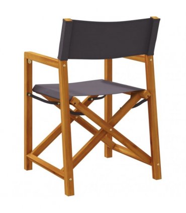 vidaXL 8 Piece Folding Chairs Dark Grey Fabric