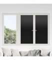 vidaXL Window Films 5 pcs Static Frosted Black PVC