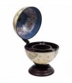 vidaXL Tabletop Globe Bar Wine Stand Eucalyptus Wood Green
