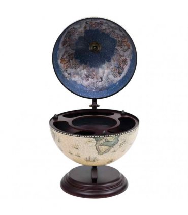 vidaXL Tabletop Globe Bar Wine Stand Eucalyptus Wood Green