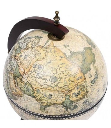 vidaXL Tabletop Globe Bar Wine Stand Eucalyptus Wood Green