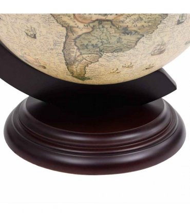 vidaXL Tabletop Globe Bar Wine Stand Eucalyptus Wood Green
