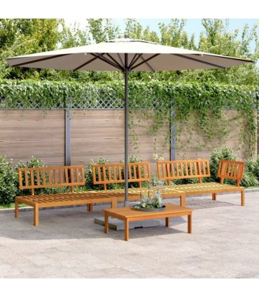 vidaXL 4 Piece Garden Pallet Sofa Set Solid Wood Acacia