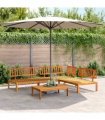 vidaXL 4 Piece Garden Pallet Sofa Set Solid Wood Acacia