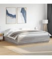 vidaXL Bed Frame without Mattress Grey Sonoma 200x200 cm