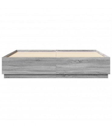vidaXL Bed Frame without Mattress Grey Sonoma 200x200 cm