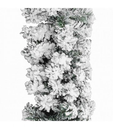 vidaXL Christmas Garland with Flocked Snow Green 20 m PVC