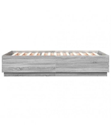 vidaXL Bed Frame without Mattress Grey Sonoma 160x200 cm