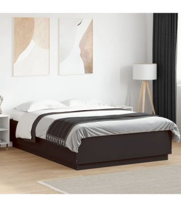 vidaXL Bed Frame without Mattress Black 150x200 cm
