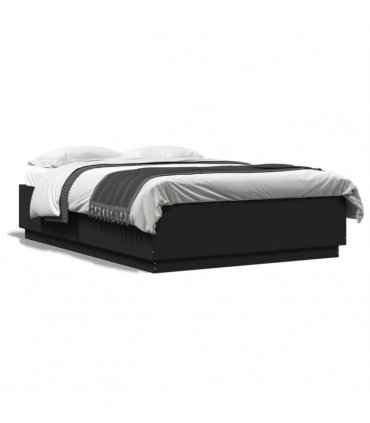 vidaXL Bed Frame without Mattress Black 150x200 cm