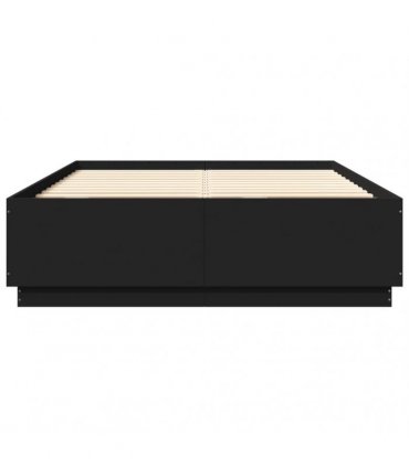 vidaXL Bed Frame without Mattress Black 150x200 cm