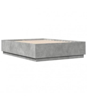 vidaXL Bed Frame without Mattress Concrete Grey 150x200 cm