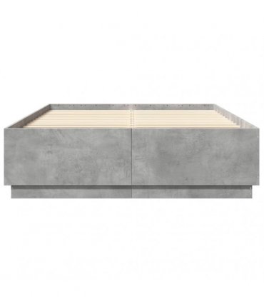 vidaXL Bed Frame without Mattress Concrete Grey 150x200 cm