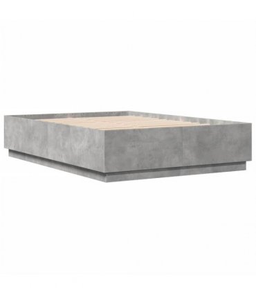 vidaXL Bed Frame without Mattress Concrete Grey 150x200 cm