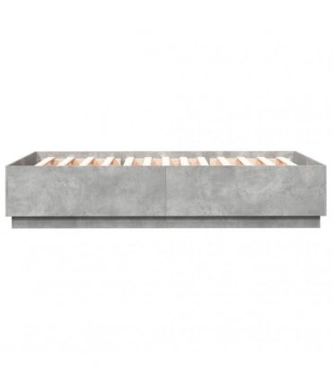 vidaXL Bed Frame without Mattress Concrete Grey 150x200 cm