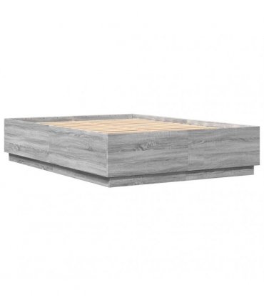 vidaXL Bed Frame without Mattress Grey Sonoma 140x200 cm