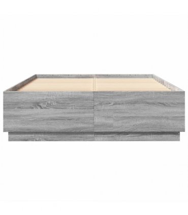 vidaXL Bed Frame without Mattress Grey Sonoma 120x200 cm