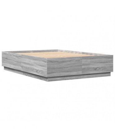 vidaXL Bed Frame without Mattress Grey Sonoma 120x200 cm