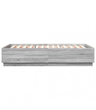 vidaXL Bed Frame without Mattress Grey Sonoma 120x200 cm