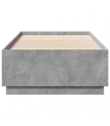 vidaXL Bed Frame without Mattress Concrete Grey 100x200 cm