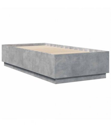 vidaXL Bed Frame without Mattress Concrete Grey 100x200 cm
