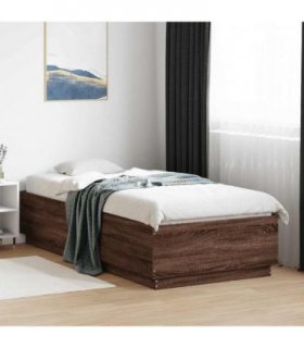 vidaXL Bed Frame without Mattress Brown Oak 100x200 cm
