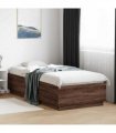 vidaXL Bed Frame without Mattress Brown Oak 100x200 cm
