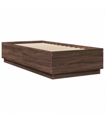 vidaXL Bed Frame without Mattress Brown Oak 100x200 cm