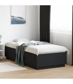 vidaXL Bed Frame without Mattress Black 90x200 cm