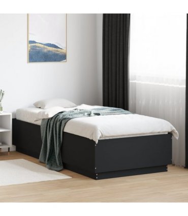 vidaXL Bed Frame without Mattress Black 90x200 cm