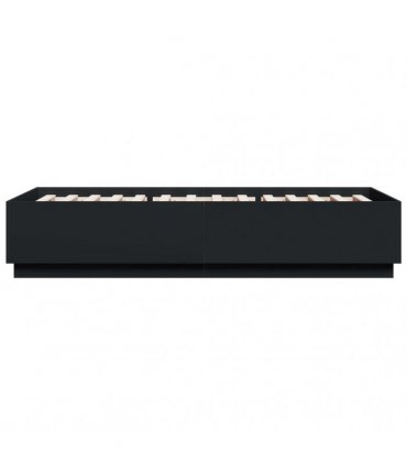 vidaXL Bed Frame without Mattress Black 90x200 cm