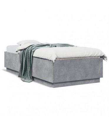 vidaXL Bed Frame without Mattress Concrete Grey 90x200 cm