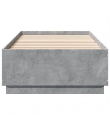 vidaXL Bed Frame without Mattress Concrete Grey 90x200 cm