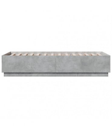 vidaXL Bed Frame without Mattress Concrete Grey 90x200 cm